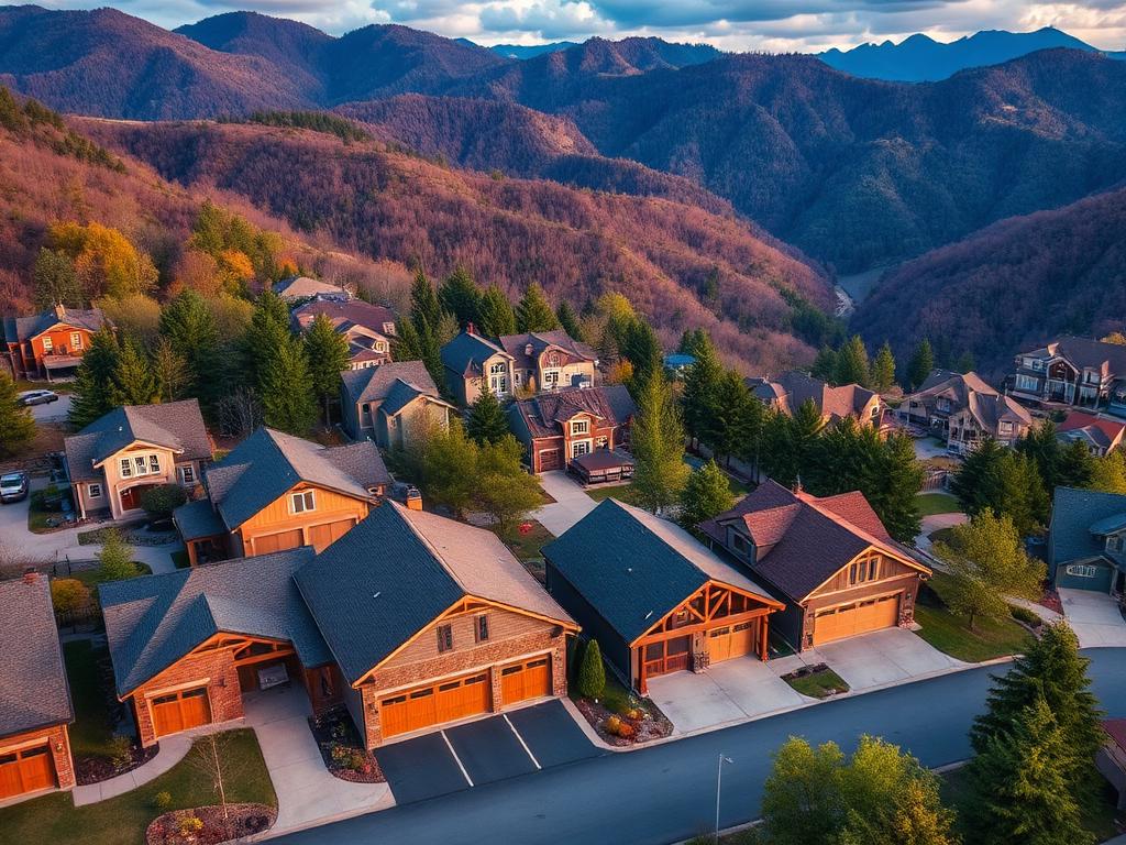 Beautiful mountain community homes in Western North Carolina with quality garage doors